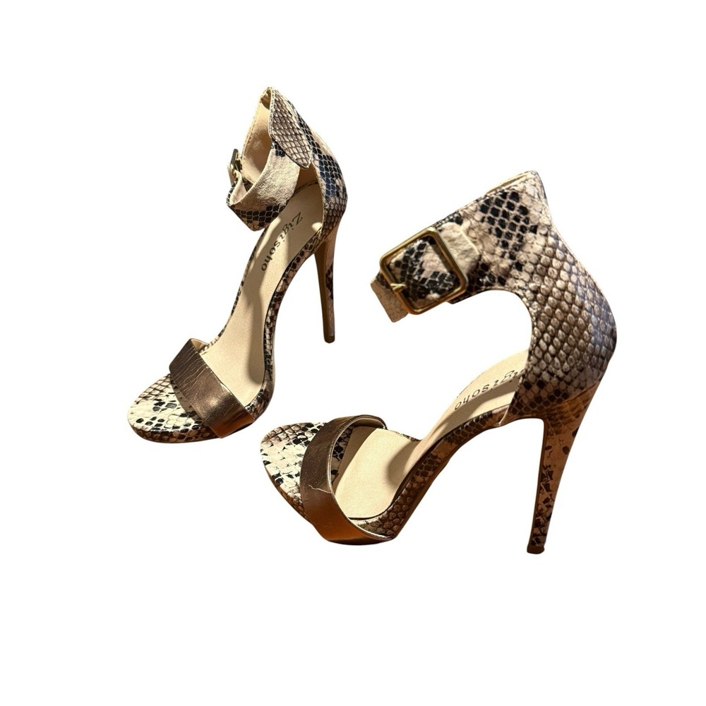 Y2K Date Night Cocktail Party Minimalist Snake Skin Stiletto Size 7